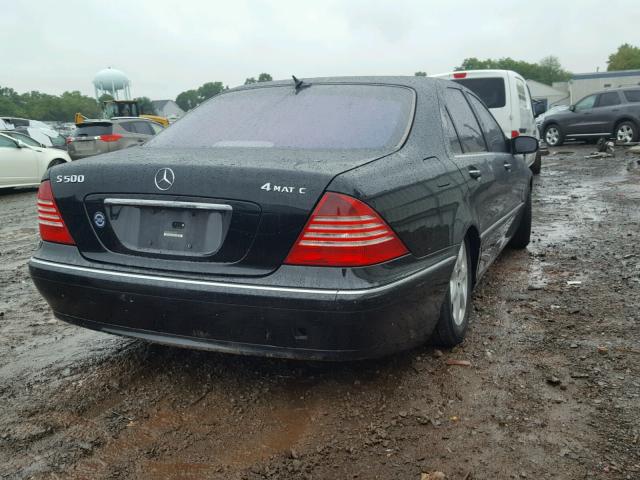 WDBNG84J34A417548 - 2004 MERCEDES-BENZ S 500 4MAT BLACK photo 4