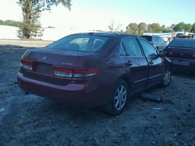 1HGCM66554A015862 - 2004 HONDA ACCORD EX MAROON photo 4