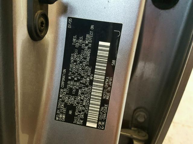 JTLKT324750210530 - 2005 TOYOTA SCION XB Marrón foto 10