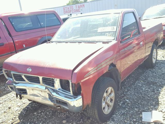 1N6SD11S1VC329196 - 1997 NISSAN TRUCK BASE RED photo 2