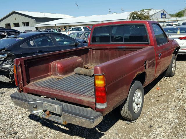 1N6SD11S1VC329196 - 1997 NISSAN TRUCK BASE RED photo 4