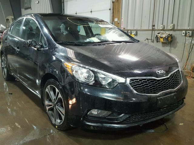 KNAFX4A89E5197338 - 2014 KIA FORTE EX BLACK photo 1