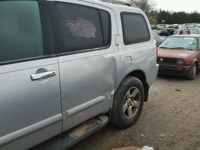 5N1AA08A86N736139 - 2006 NISSAN ARMADA SE SILVER photo 10