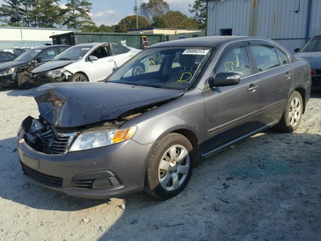 KNAGE228695310634 - 2009 KIA OPTIMA LX GRAY photo 2