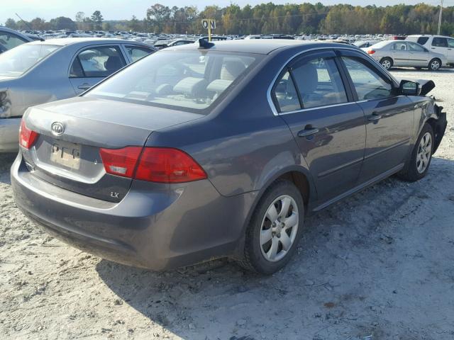 KNAGE228695310634 - 2009 KIA OPTIMA LX GRAY photo 4