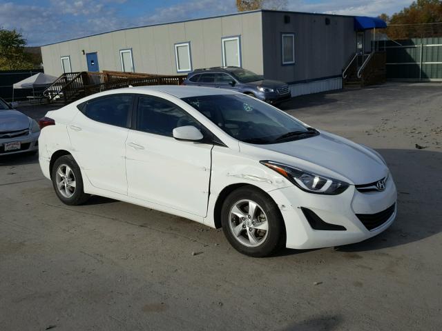 5NPDH4AE6EH512254 - 2014 HYUNDAI ELANTRA SE WHITE photo 1