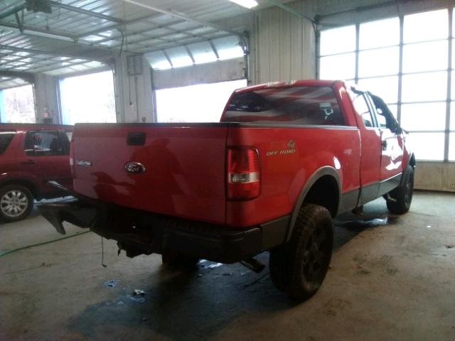 1FTPX14567NA69603 - 2007 FORD F150 RED photo 4