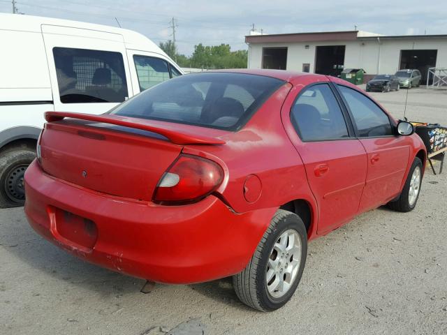 1P3ES46C7YD855937 - 2000 PLYMOUTH NEON BASE 红色 照片 4