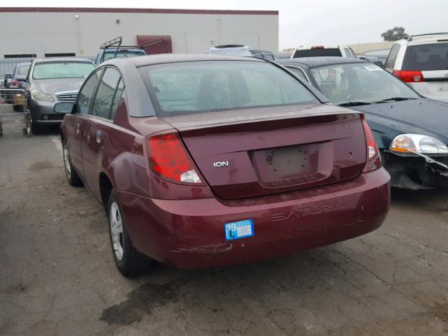 1G8AF52F03Z112213 - 2003 SATURN ION LEVEL RED photo 3