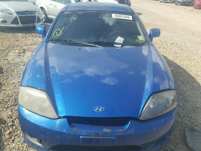 KMHHM65D85U185416 - 2005 HYUNDAI TIBURON BLUE photo 9