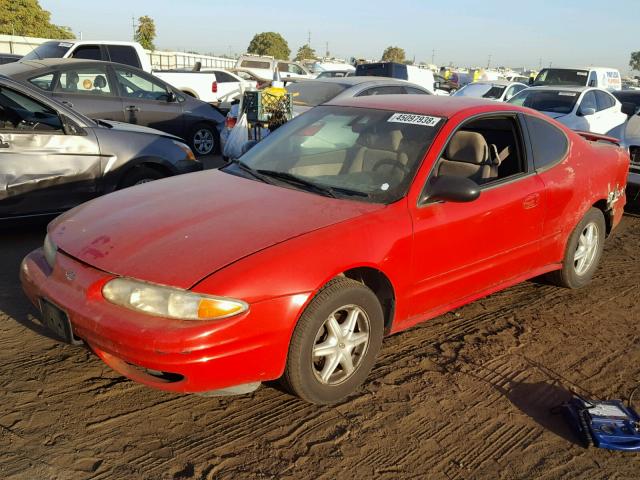 1G3NL12F93C250070 - 2003 OLDSMOBILE ALERO GL RED photo 2