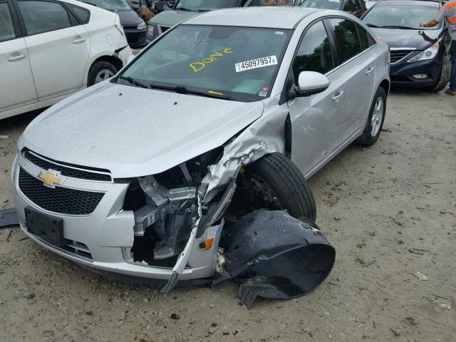 1G1PC5SB9E7470987 - 2014 CHEVROLET CRUZE LT SILVER photo 2