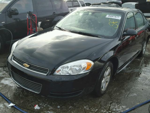 2G1WT57K691116738 - 2009 CHEVROLET IMPALA 1LT BLACK photo 2