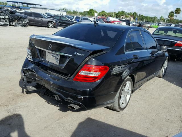 WDDGF8AB3DR276384 - 2013 MERCEDES-BENZ C BLACK photo 4