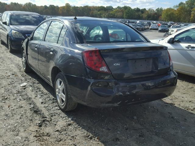 1G8AJ58F77Z208755 - 2007 SATURN ION BLACK photo 3