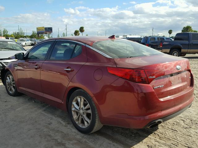 5XXGM4A70DG225836 - 2013 KIA OPTIMA LX RED photo 3