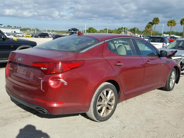 5XXGM4A70DG225836 - 2013 KIA OPTIMA LX RED photo 4