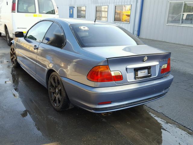 WBABM3341YJN82271 - 2000 BMW 323 CI BLUE photo 3