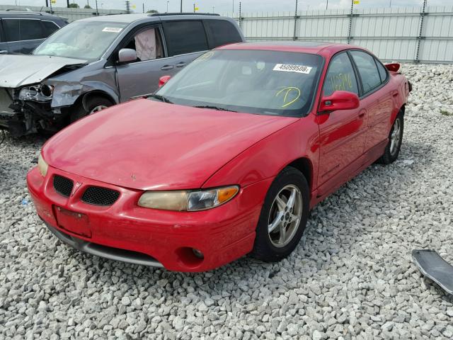 1G2WP52K02F163124 - 2002 PONTIAC GRAND PRIX RED photo 2