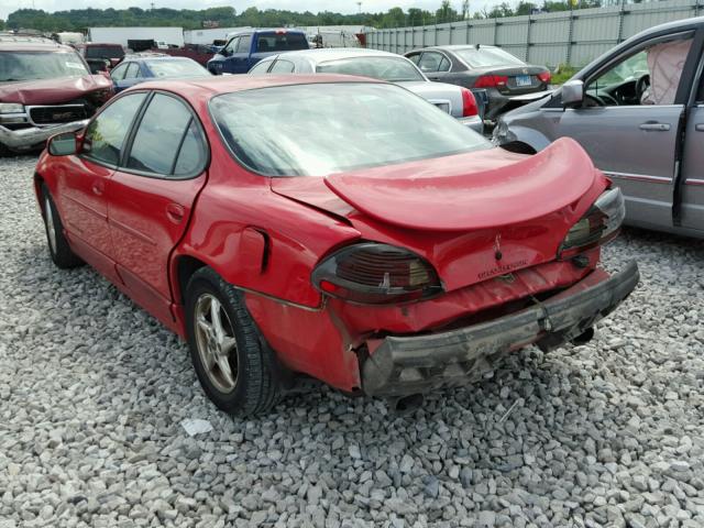 1G2WP52K02F163124 - 2002 PONTIAC GRAND PRIX RED photo 3