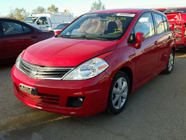 3N1BC1CP0BL371988 - 2011 NISSAN VERSA S RED photo 2