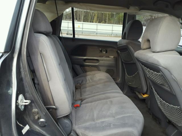 2HKYF18426H510618 - 2006 HONDA PILOT GRAY photo 6