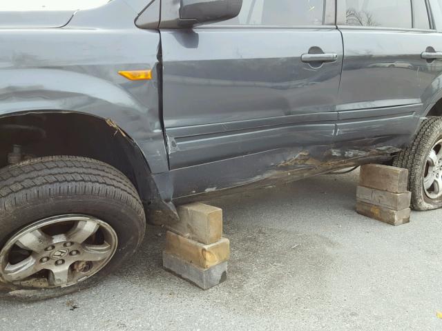 2HKYF18426H510618 - 2006 HONDA PILOT GRAY photo 9