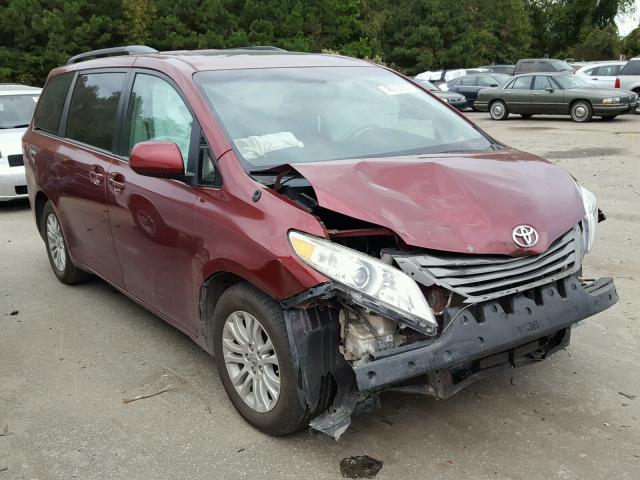 5TDYK3DC0BS134039 - 2011 TOYOTA SIENNA XLE BURGUNDY photo 1