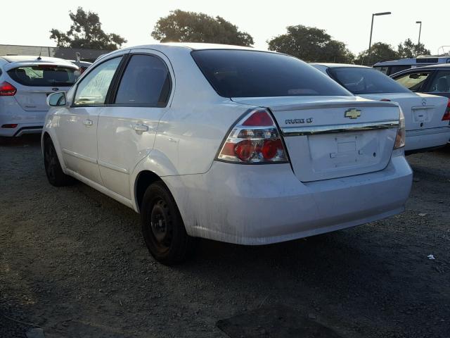 KL1TD5DE0AB113576 - 2010 CHEVROLET AVEO LS WHITE photo 3