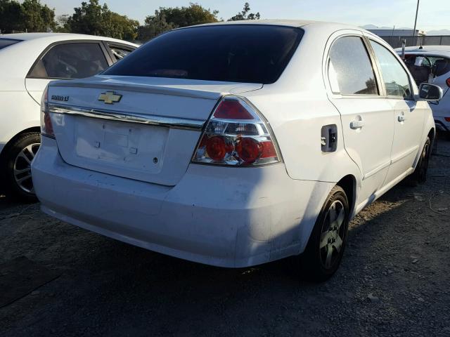 KL1TD5DE0AB113576 - 2010 CHEVROLET AVEO LS WHITE photo 4