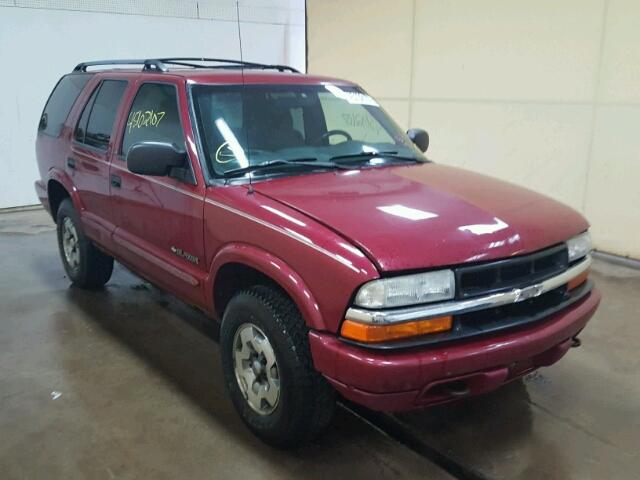 1GNDT13W82K202954 - 2002 CHEVROLET BLAZER MAROON photo 1