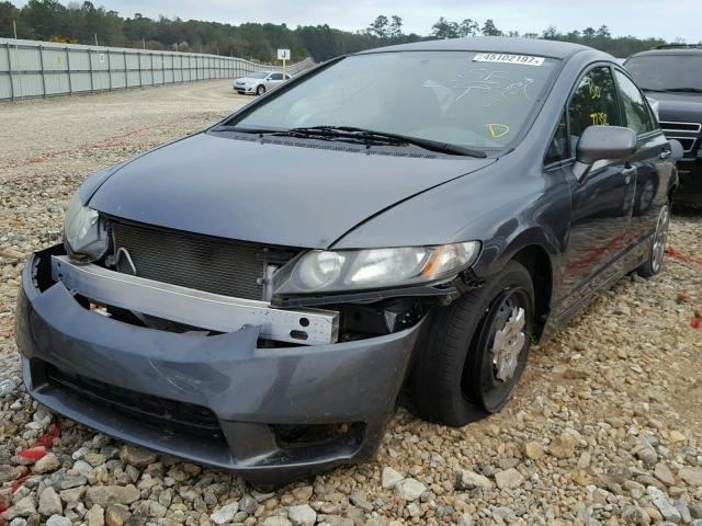 2HGFA16599H368753 - 2009 HONDA CIVIC CHARCOAL photo 2