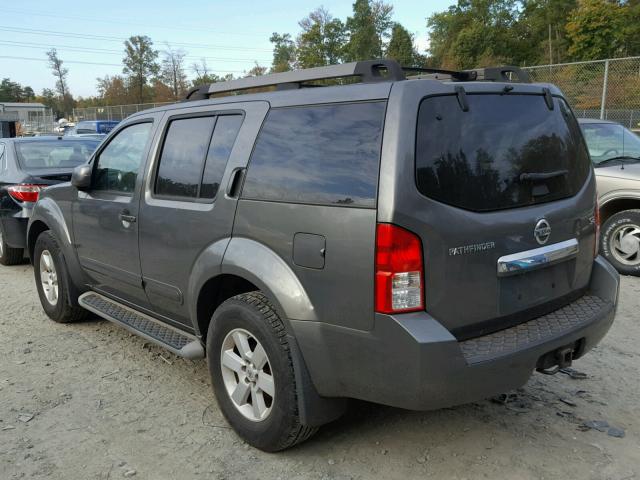 5N1AR18B28C648855 - 2008 NISSAN PATHFINDER GRAY photo 3