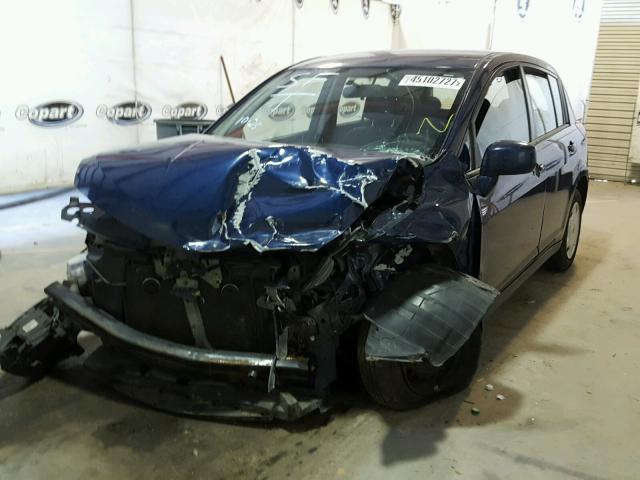 3N1BC13E28L355539 - 2008 NISSAN VERSA S BLUE photo 2