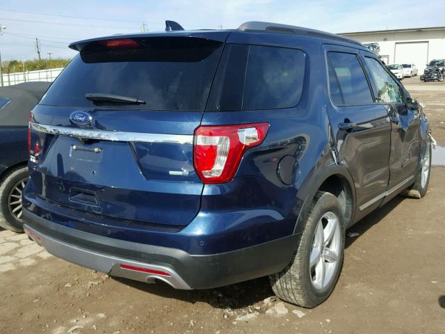 1FM5K8D89GGC03075 - 2016 FORD EXPLORER X BLUE photo 4