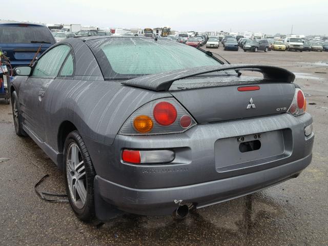 4A3AC74H44E046943 - 2004 MITSUBISHI ECLIPSE GRAY photo 3