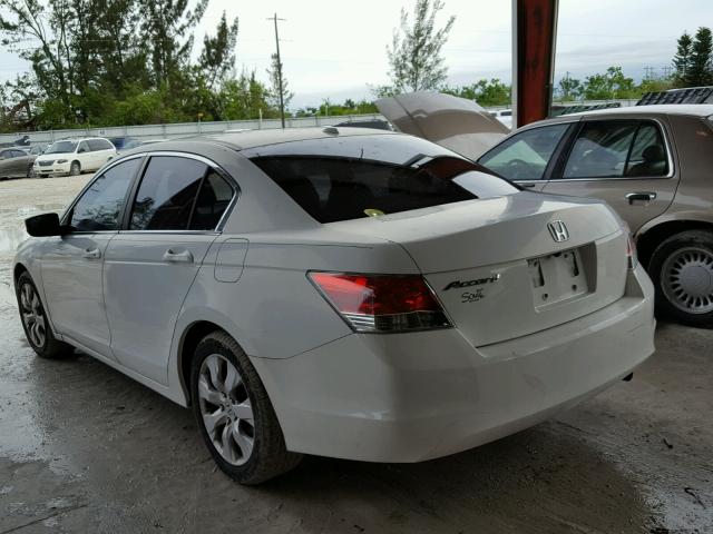 1HGCP26839A120045 - 2009 HONDA ACCORD EXL WHITE photo 3