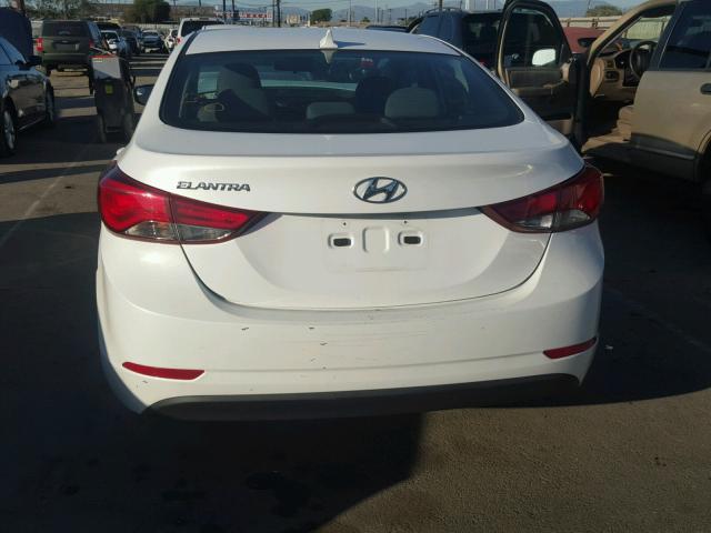 5NPDH4AE3FH556343 - 2015 HYUNDAI ELANTRA SE WHITE photo 9