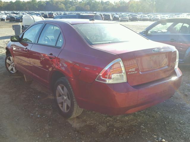 3FAHP07Z57R216381 - 2007 FORD FUSION SE BURGUNDY photo 3