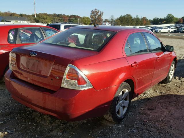 3FAHP07Z57R216381 - 2007 FORD FUSION SE BURGUNDY photo 4