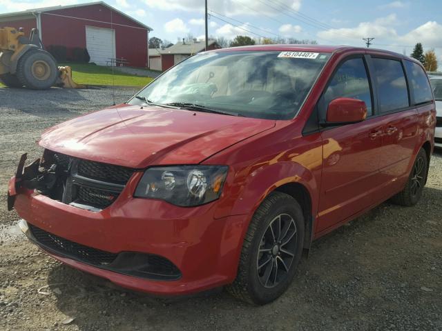 2C4RDGBG5FR704370 - 2015 DODGE GRAND CARA RED photo 2