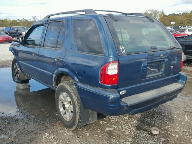 4S2CK58W214310792 - 2001 ISUZU RODEO S BLUE photo 3