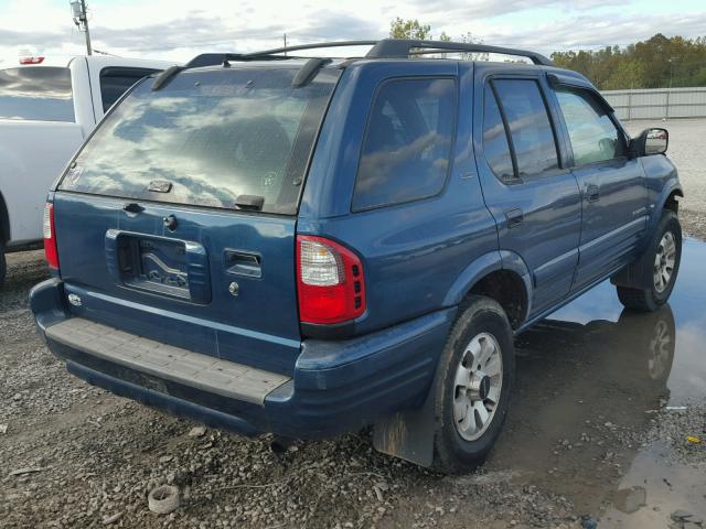 4S2CK58W214310792 - 2001 ISUZU RODEO S BLUE photo 4