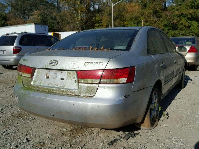 5NPEU46C16H137740 - 2006 HYUNDAI SONATA GLS SILVER photo 4