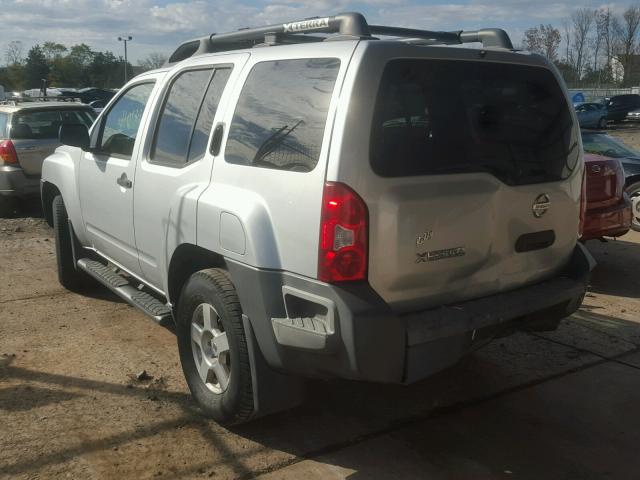 5N1AN08W07C509881 - 2007 NISSAN XTERRA SILVER photo 3