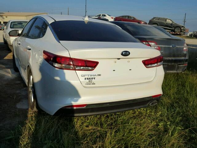 KNAGT4L35G5084541 - 2016 KIA OPTIMA LX WHITE photo 3