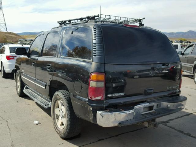 1GNEK13T91J200387 - 2001 CHEVROLET TAHOE BLACK photo 3