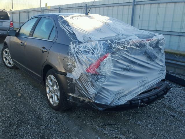 3FAHP0HA4BR214168 - 2011 FORD FUSION SE GRAY photo 3