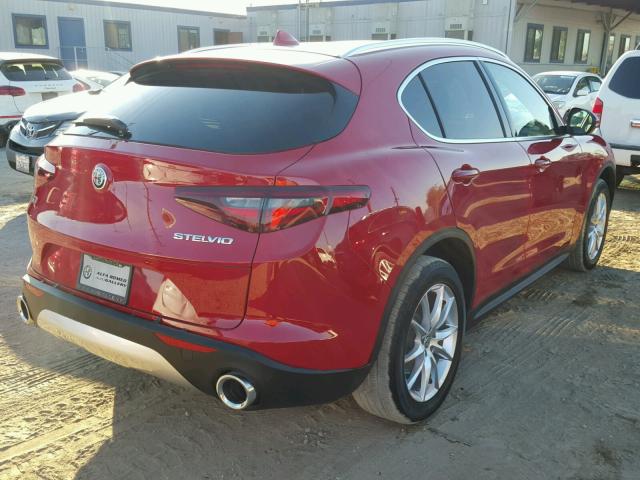 ZASFAKBN5J7B62797 - 2018 ALFA ROMEO STELVIO RED photo 4