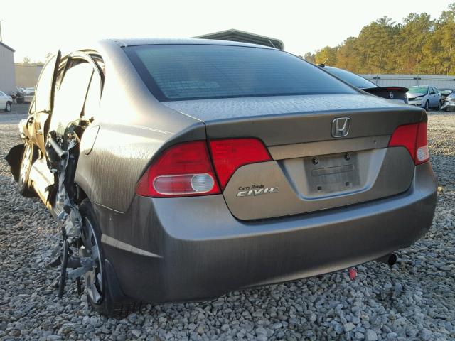 2HGFA16568H331013 - 2008 HONDA CIVIC LX GRAY photo 3